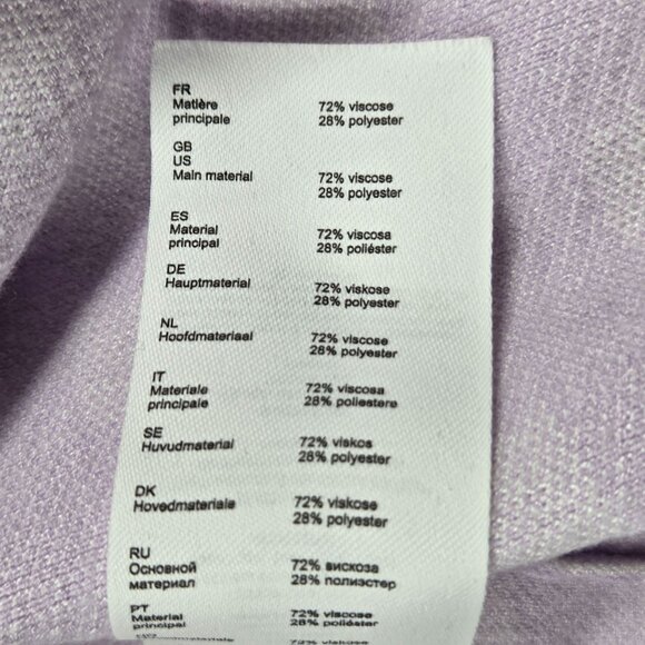 Maje Mystyle Cardigan Size 4 XL Purple White Gingham Check Preppy Sweater - Picture 8 of 14